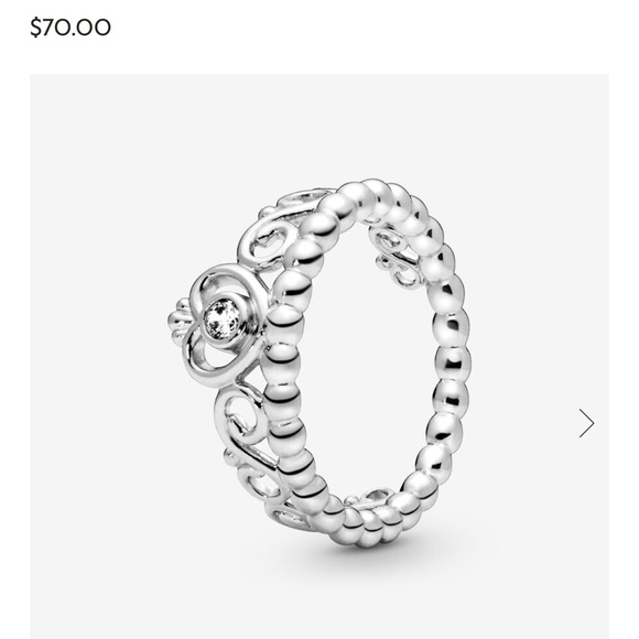 Princess Tiara crown ring with stackable ring - Picture 8 of 8